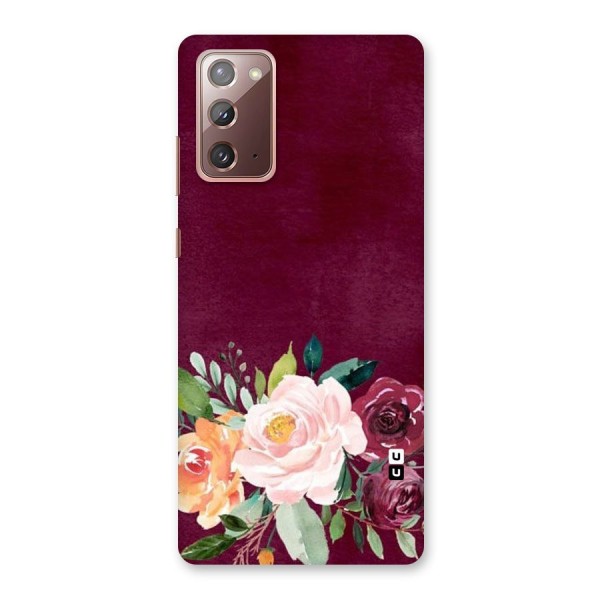 Plum Floral Design Back Case for Galaxy Note 20