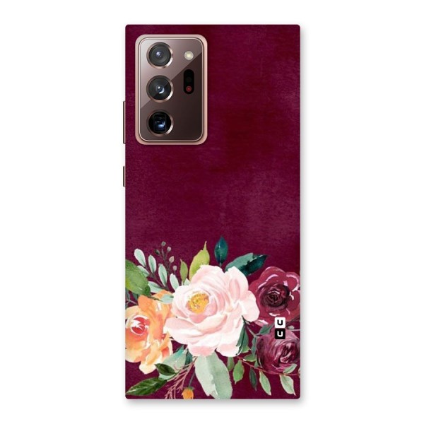 Plum Floral Design Back Case for Galaxy Note 20 Ultra