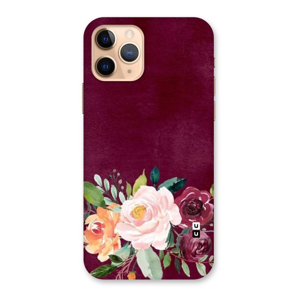 Plum Floral Design Back Case for iPhone 11 Pro