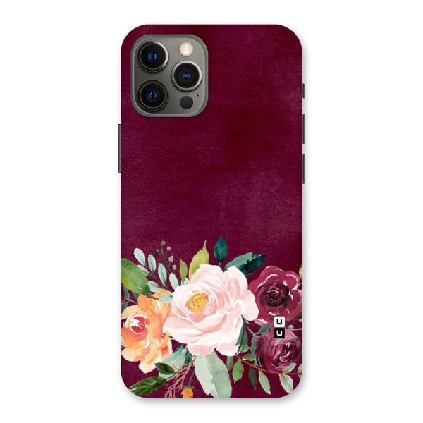 Plum Floral Design Back Case for iPhone 12 Pro Max
