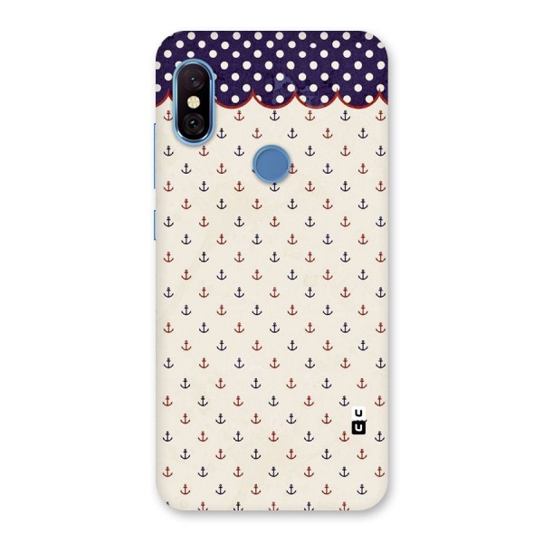 Polka Anchor Back Case for Redmi Note 6 Pro