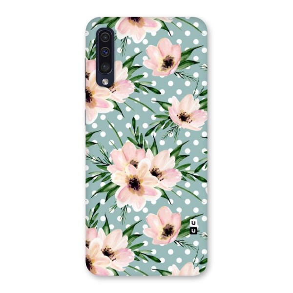 Polka Art Floral Back Case for Galaxy A50