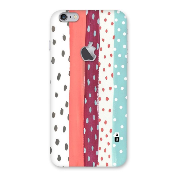 Polka Brush Art Back Case for iPhone 6 Plus 6S Plus Logo Cut