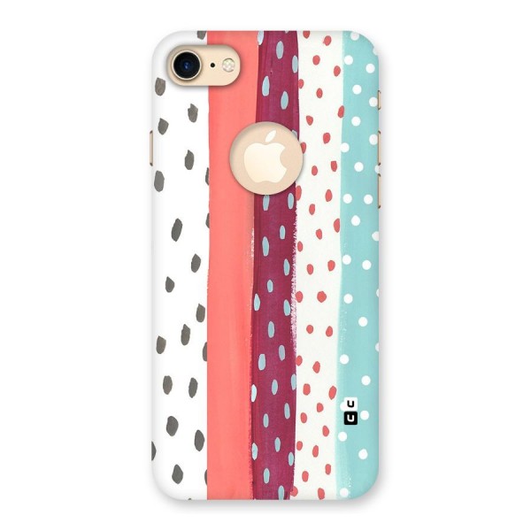 Polka Brush Art Back Case for iPhone 7 Logo Cut