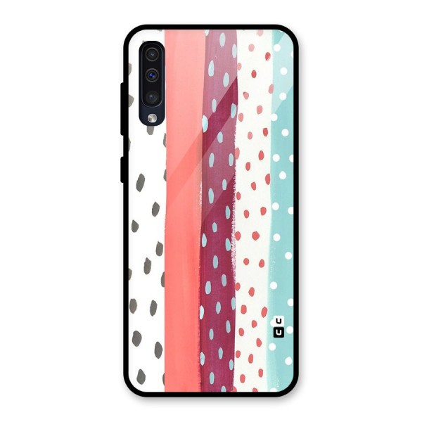 Polka Brush Art Glass Back Case for Galaxy A50s