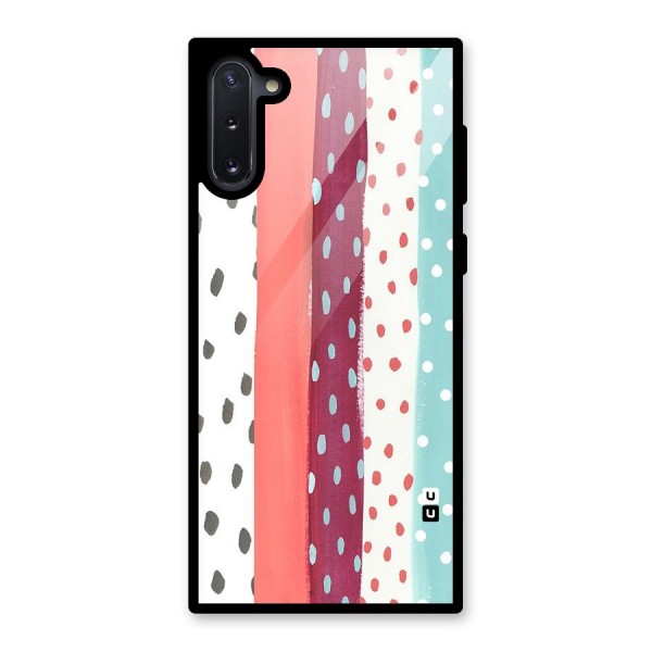 Polka Brush Art Glass Back Case for Galaxy Note 10