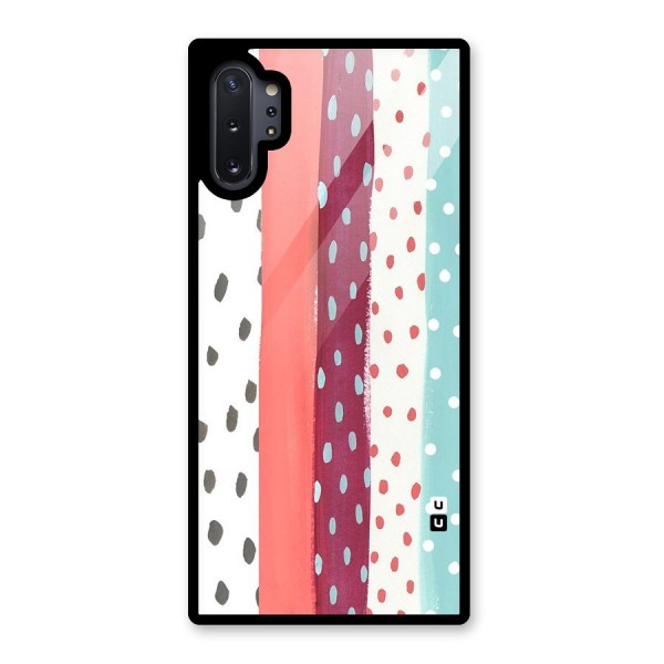 Polka Brush Art Glass Back Case for Galaxy Note 10 Plus