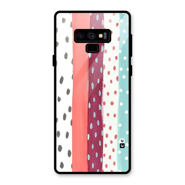 Polka Brush Art Glass Back Case for Galaxy Note 9