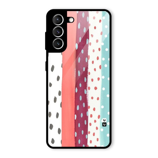 Polka Brush Art Glass Back Case for Galaxy S21 5G