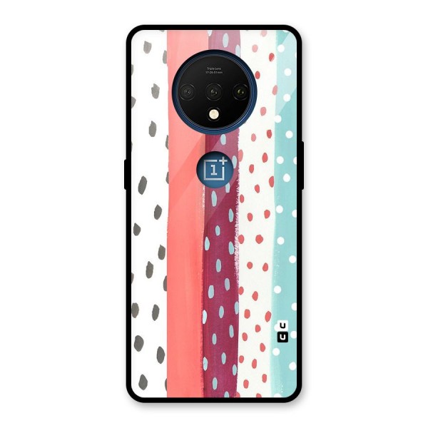 Polka Brush Art Glass Back Case for OnePlus 7T