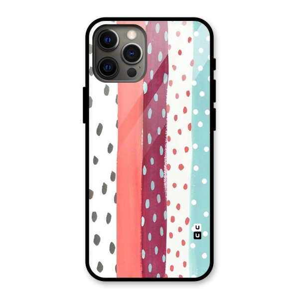 Polka Brush Art Glass Back Case for iPhone 12 Pro Max