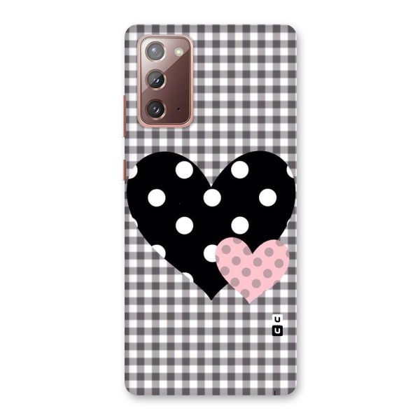 Polka Check Hearts Back Case for Galaxy Note 20