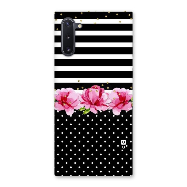 Polka Floral Stripes Back Case for Galaxy Note 10
