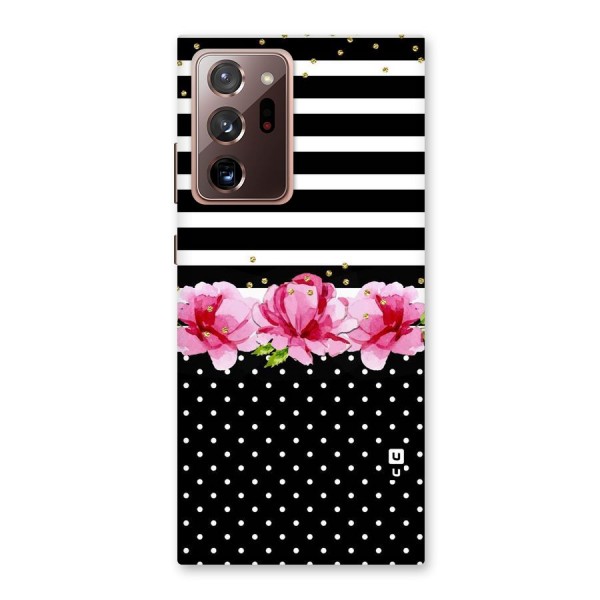 Polka Floral Stripes Back Case for Galaxy Note 20 Ultra