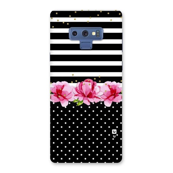 Polka Floral Stripes Back Case for Galaxy Note 9