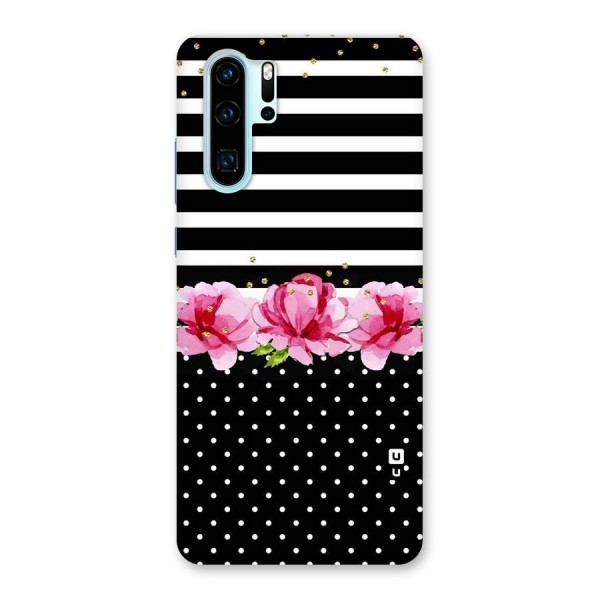 Polka Floral Stripes Back Case for Huawei P30 Pro