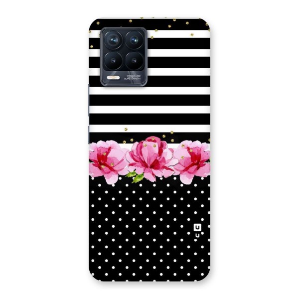 Polka Floral Stripes Back Case for Realme 8 Pro