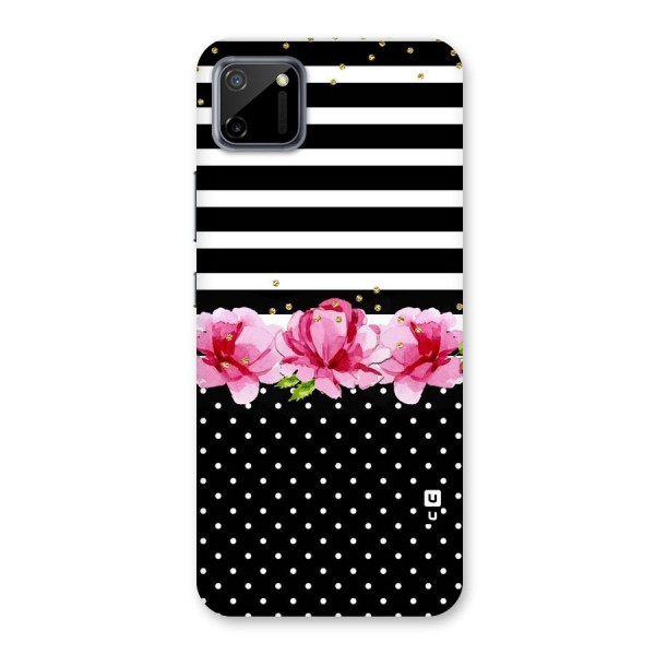 Polka Floral Stripes Back Case for Realme C11