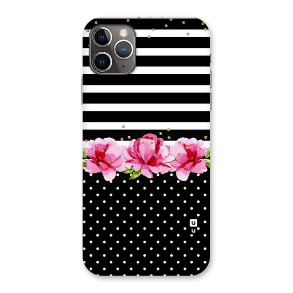 Polka Floral Stripes Back Case for iPhone 11 Pro Max