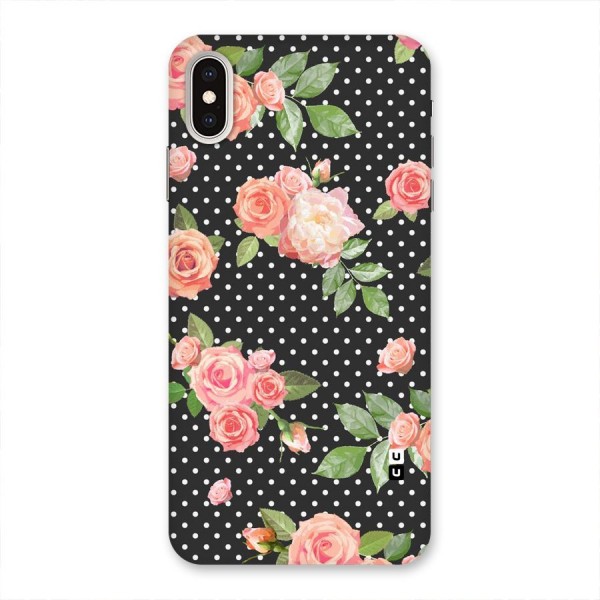 Polka Peach Back Case for iPhone XS Max