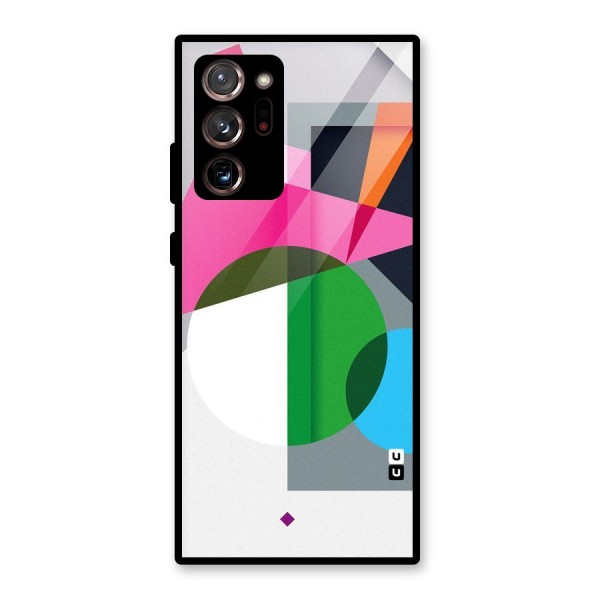 Polygons Cute Pattern Glass Back Case for Galaxy Note 20 Ultra