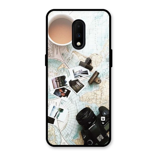 Post Stamps Travel Glass Back Case for OnePlus 7