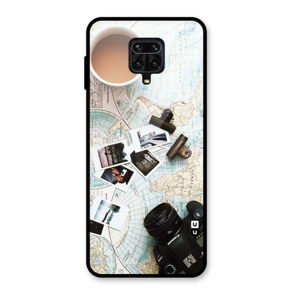 Post Stamps Travel Glass Back Case for Redmi Note 9 Pro Max