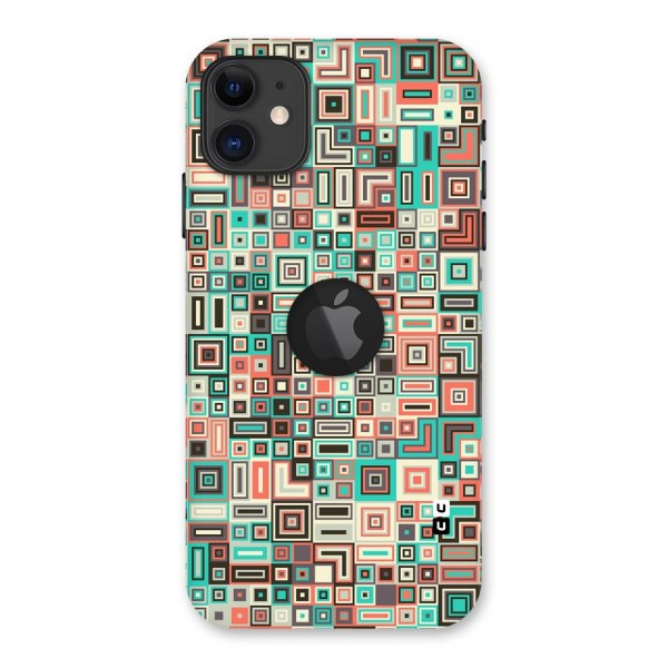 Pretty Boxes Design Back Case for iPhone 11 Logo Cut