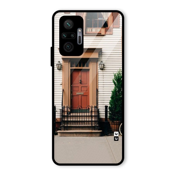 Pretty Orange Door Glass Back Case for Redmi Note 10 Pro Max