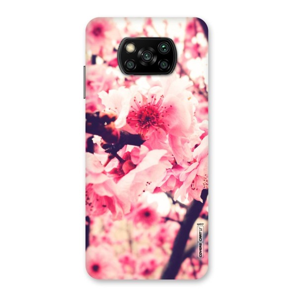 Pretty Pink Flowers Back Case for Poco X3