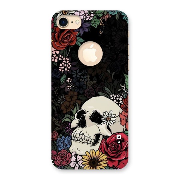 Pretty Skull Back Case for iPhone 7 Logo Cut