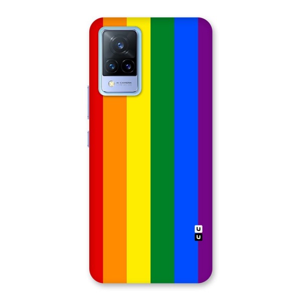 Pride Rainbow Stripes Back Case for Vivo V21 5G