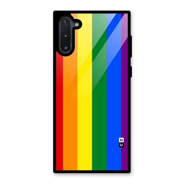 Pride Rainbow Stripes Glass Back Case for Galaxy Note 10