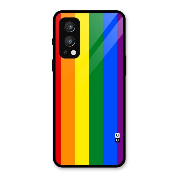 Pride Rainbow Stripes Glass Back Case for OnePlus Nord 2 5G