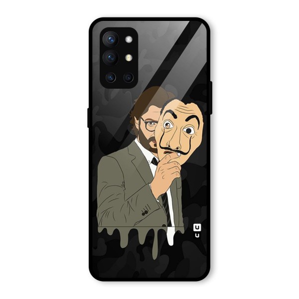 Professor Art Camouflage Glass Back Case for OnePlus 9R