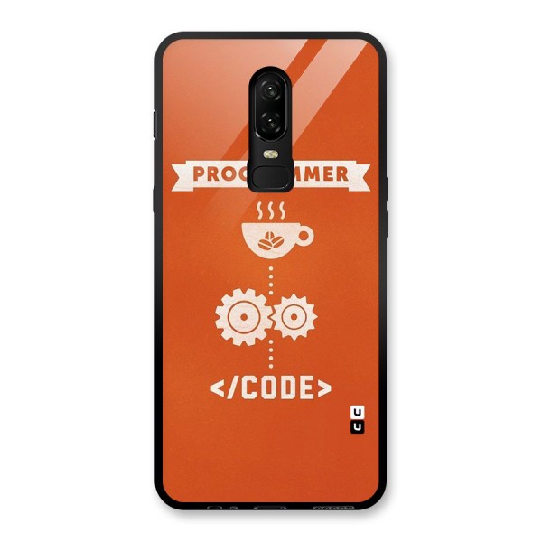 Programmer Coffee Code Glass Back Case for OnePlus 6