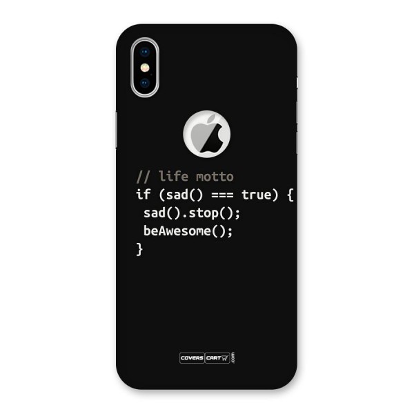 Programmers Life Back Case for iPhone XS Logo Cut