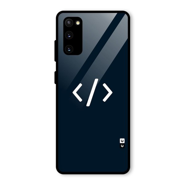 Programmers Style Symbol Glass Back Case for Galaxy S20 FE 5G