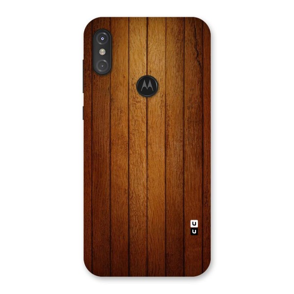 Proper Brown Wood Back Case for Motorola One Power