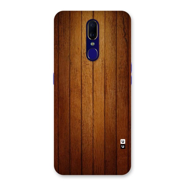 Proper Brown Wood Back Case for Oppo F11