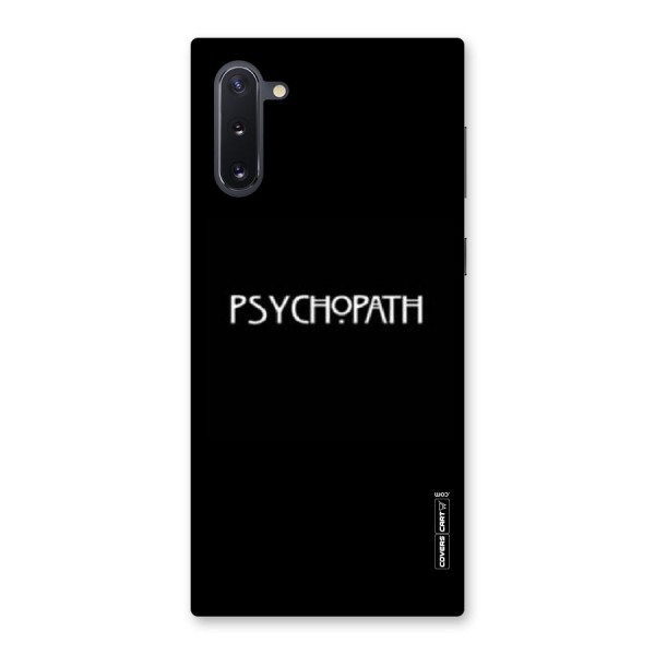 Psycopath Alert Back Case for Galaxy Note 10