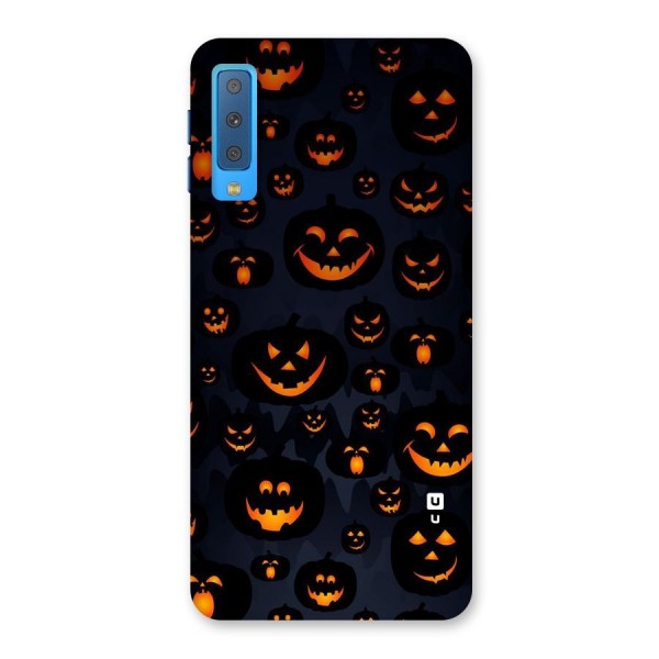 Pumpkin Smile Pattern Back Case for Galaxy A7 (2018)