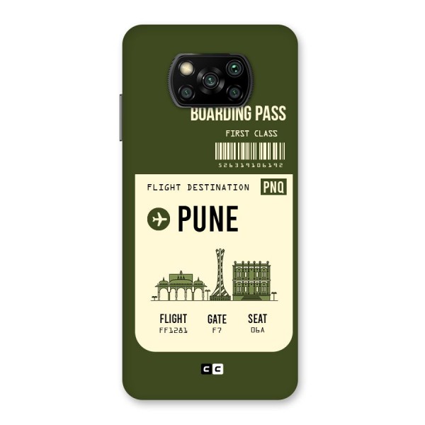 Pune Boarding Pass Back Case for Poco X3