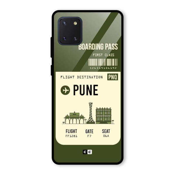 Pune Boarding Pass Glass Back Case for Galaxy Note 10 Lite