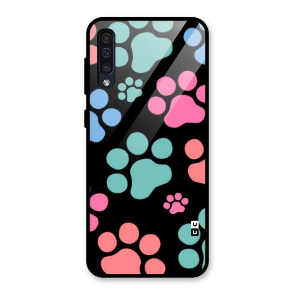 Puppy Paws Glass Back Case for Galaxy A30s