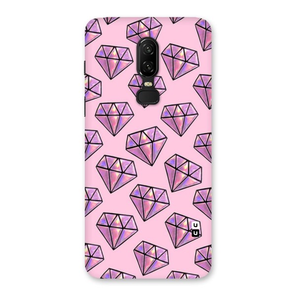 Purple Diamond Designs Back Case for OnePlus 6