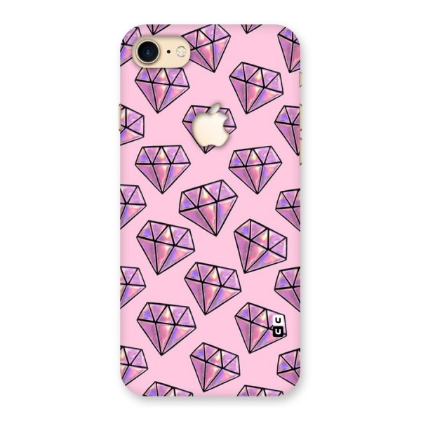 Purple Diamond Designs Back Case for iPhone 7 Apple Cut