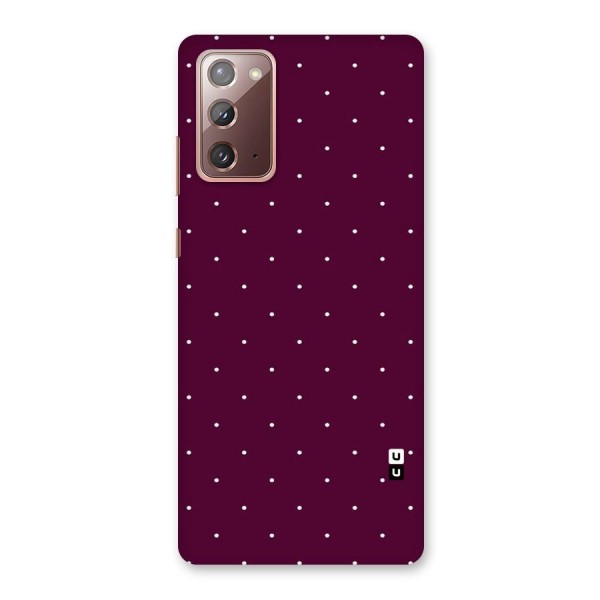 Purple Polka Back Case for Galaxy Note 20