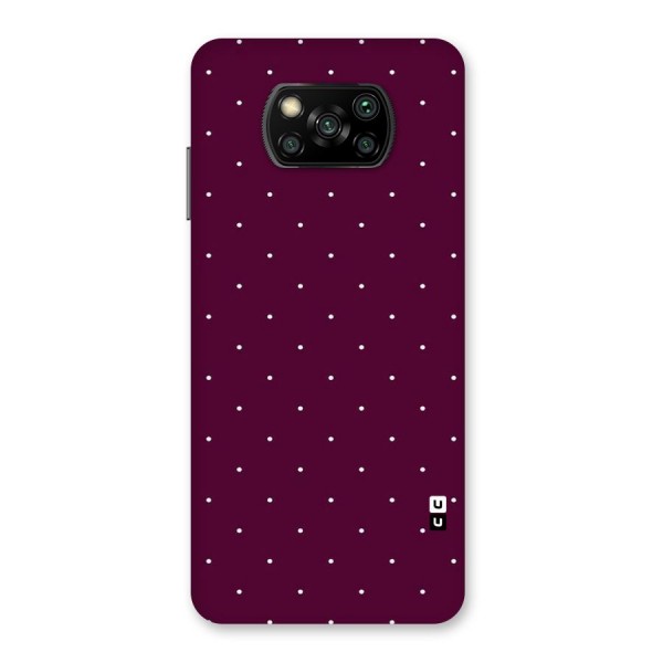 Purple Polka Back Case for Poco X3