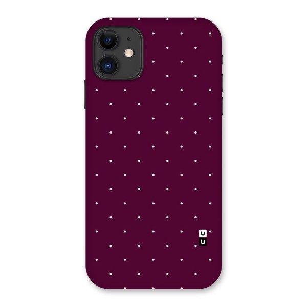 Purple Polka Back Case for iPhone 11